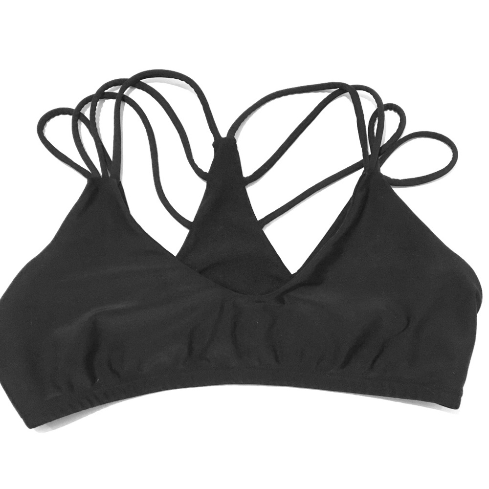 Black strappy bikini top (Hawaiian brand) 🌈🌸🌊